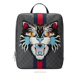 Gucci キャット エンブロイダリー付き GGスプリーム キャンバス バックパック - view 2