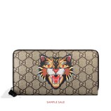 Gucci キャット プリント GGスプリーム キャンバス ジップアラウンドウォレット - view 2