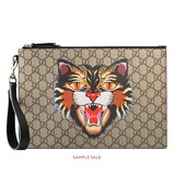 Gucci キャットプリント GGスプリーム キャンバス ポーチ - view 2