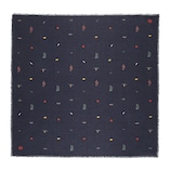 Gucci Scialle in cotone e modal ricamato - view 2