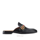 Gucci ダブルG付き レザー スリッパ - view 2