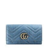 Gucci 〔GGマーモント〕 日本限定 デニム ロングウォレット - view 2