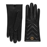 Gucci GG Marmont chevron leather gloves - view 2