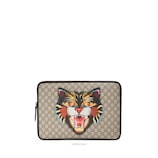 Gucci Laptop-Hülle aus GG Supreme mit Böse Katze-Print - view 2