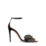 Gucci Patent leather sandal with removable crystal bow - view 2