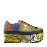 Gucci Tiger jacquard low-top platform sneaker - view 2