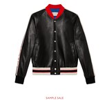 Gucci Leather bomber jacket with appliqué - view 2