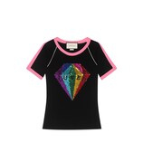 Gucci Sequin diamond cotton t-shirt - view 2