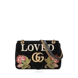 Gucci GG Marmont embroidered velvet bag - view 2
