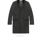 Gucci Abrigo de Lana con Bordado de Abejas - view 2