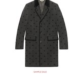Gucci Bees embroidered wool coat - view 2