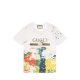 Gucci Cotton tie-dye t-shirt with Gucci print - view 2