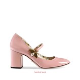Gucci Patent leather mid-heel pump with bee - view 2