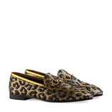Gucci Halbschuh Gucci Jordaan aus Jacquard mit Leoparden-Motiv - view 2