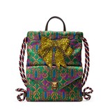 Gucci Crystal bow brocade drawstring backpack - view 2