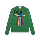 Gucci プラネット インターシャ付き ウール セーター - view 2