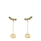 Gucci Double G earrings with multicolor stones - view 2