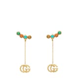 Gucci Orecchini con Doppia G e pietre multicolore - view 2