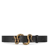 Gucci Leather belt with snake buckle - view 2