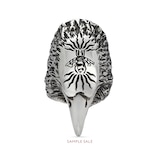 Gucci Anger Forest eagle head ring in silver - view 2
