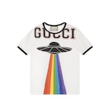 Gucci T-shirt in cotone con stampa UFO - view 2