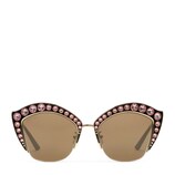 Gucci Cat eye sunglasses with crystals - view 2