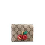 Gucci GG Supreme card case with cherries - view 2
