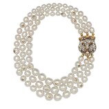 Gucci Layered pearl necklace with feline closure - view 2