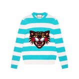 Gucci Maglione in lana con Angry Cat e cuore - view 2