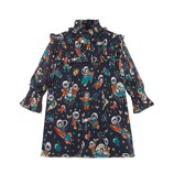 Gucci Kinder Kleid aus Seide mit Space Cats-Print - view 2