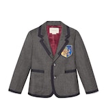 Gucci Chaqueta Infantil de Franela con Insignia - view 2
