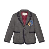 Gucci Veste pour enfant en flanelle avec blason - view 2