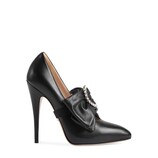 Gucci Leather pump with removable leather bow - view 2
