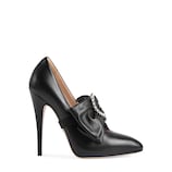 Gucci Pumps aus Leder mit abnehmbarer Schleife aus Leder - view 2