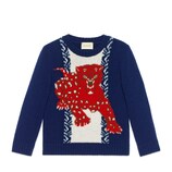 Gucci Children's leopard intarsia sweater - view 2