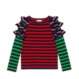 Gucci Sudadera Infantil de Lana a Rayas Fruncida - view 2