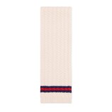 Gucci Children's cable-knit wool scarf with Web - view 2