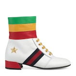 Gucci Children's leather ankle boot with Web - view 2