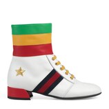 Gucci Stivaletto in pelle con dettaglio Web - view 2