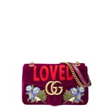 Gucci GG Marmont embroidered velvet bag - view 2