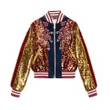 Gucci Blouson aviateur en velours avec broderies en sequins - view 2