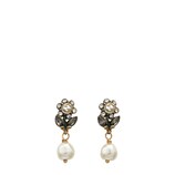 Gucci Daisy earrings with crystals and pearls - view 2