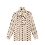 Gucci Silk shirt with Web Kisses print - view 2