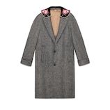 Gucci Herringbone coat with embroidery - view 2