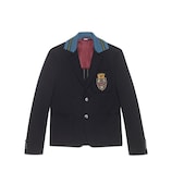 Gucci Cambridge cotton jacket with crest - view 2