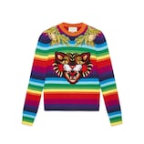 Gucci Striped wool intarsia sweater with appliqués - view 2