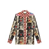 Gucci Tiger Face print silk shirt - view 2