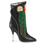 Gucci Bottes en cuir avec fleurs intarsia - view 2