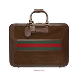 Gucci Suede suitcase with Web - view 2