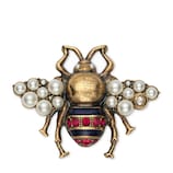Gucci Bee brooch with crystals and pearls - view 2